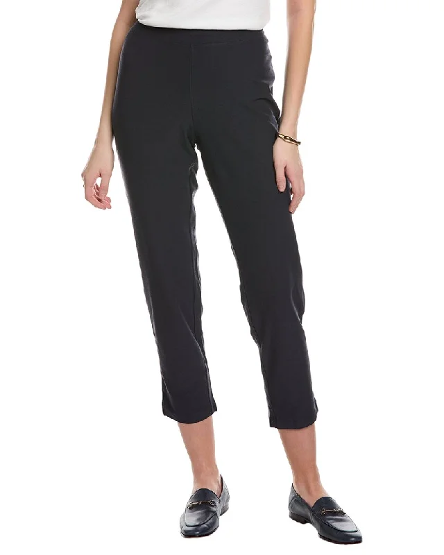 Cozy tight trousers for women with fleece-lined fabric for warmth during cold weather -EILEEN FISHER Slim Ankle Pant