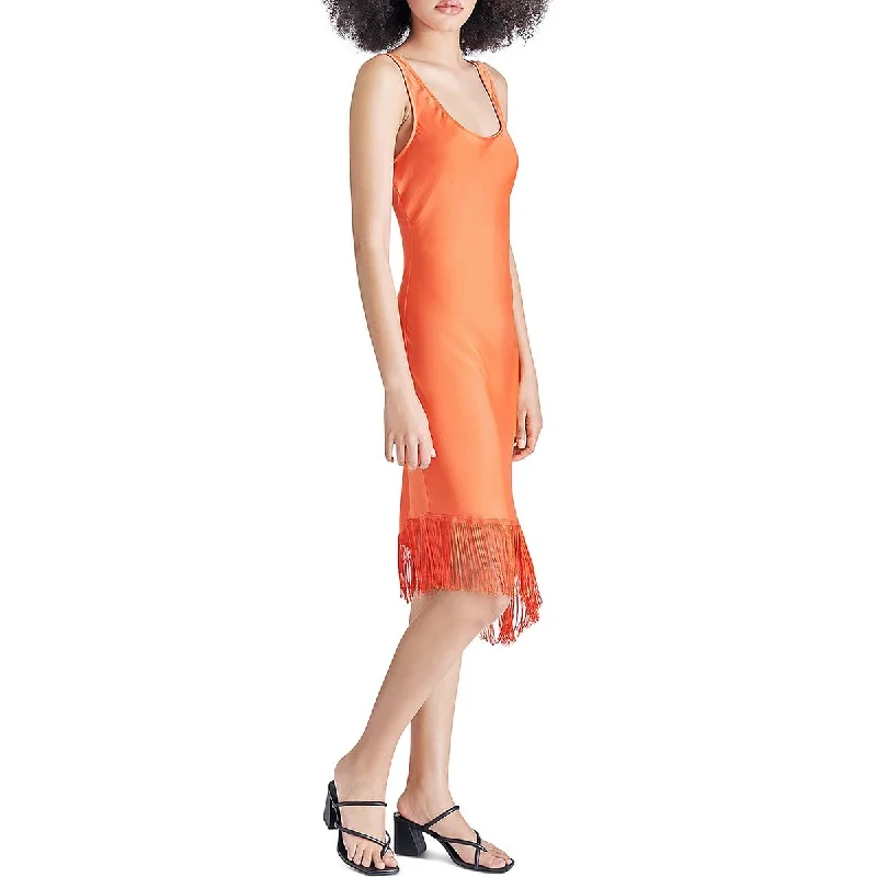 Party Dress for Prom Night -Steve Madden Womens Inessa Fringe Knee-Length Cocktail And Party Dress