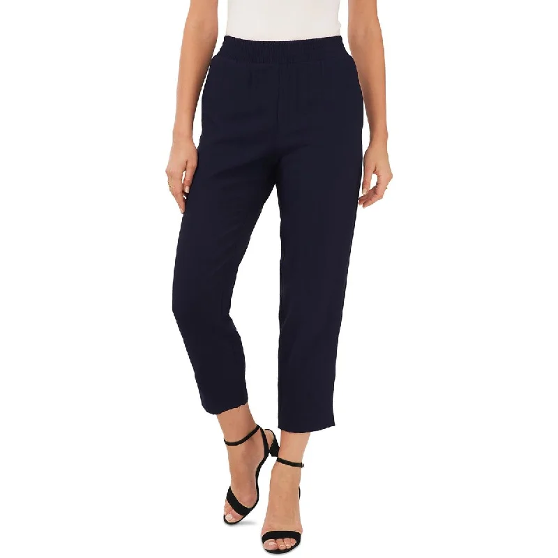 Loose-fit tight trousers for women with high waist and casual, comfortable style -Vince Camuto Womens High Rise Cropped Straight Leg Pants