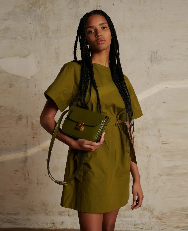 Tie-up Dresses for Decorative -Tanzanie Dress (Olive Green)