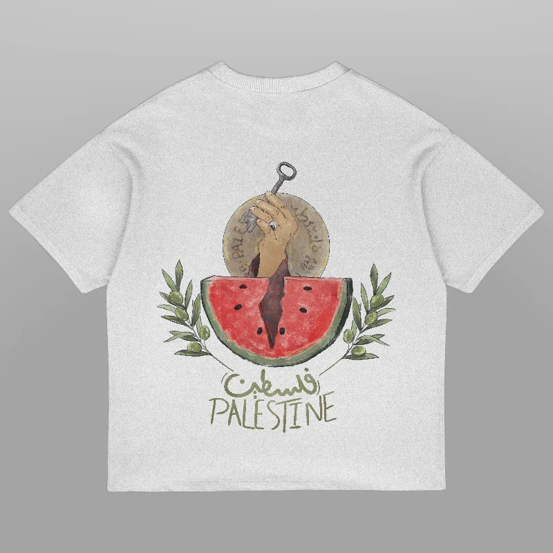 Wrap Blouses for Adjustable -Heritage Palestine Oversized T-Shirt