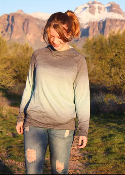 Wrap Blouses for Adjustable -Waves & Wild Sundowner Sweatshirt