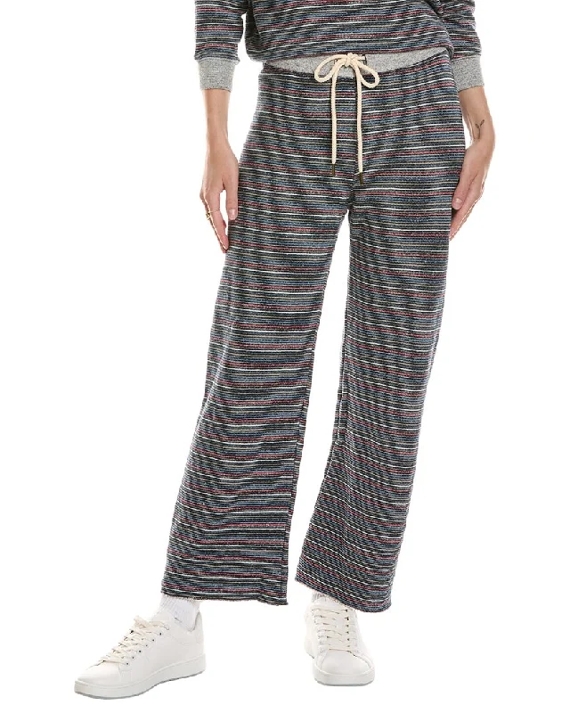 Stretch tight trousers for women with deep waistband for extra comfort and fit -THE GREAT The Wide Leg Cropped Sweatpant