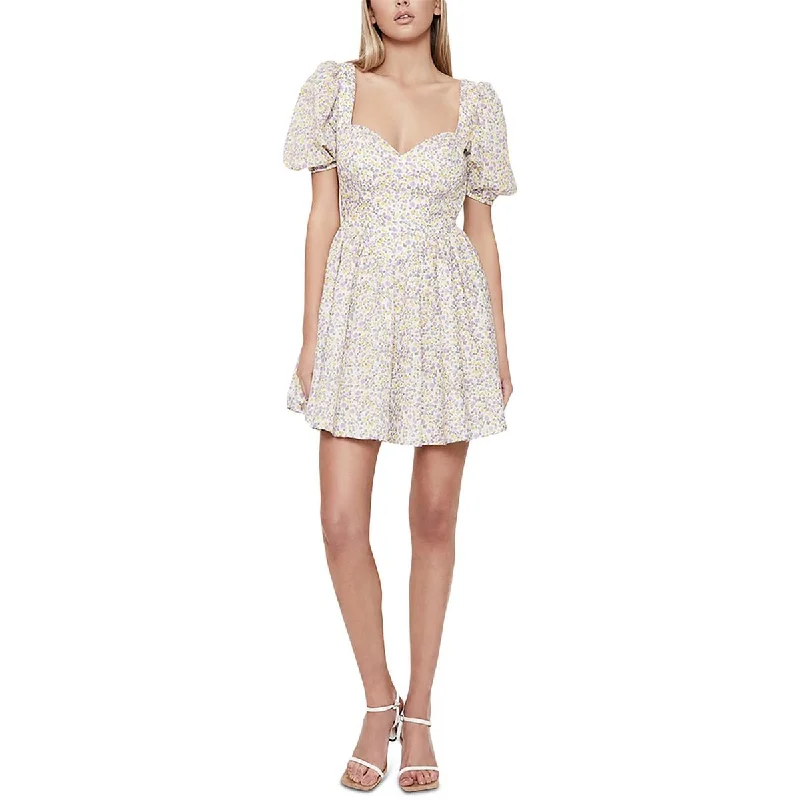 Lace Dresses for Delicate -Bardot Womens Marlie Cotton Floral Fit & Flare Dress