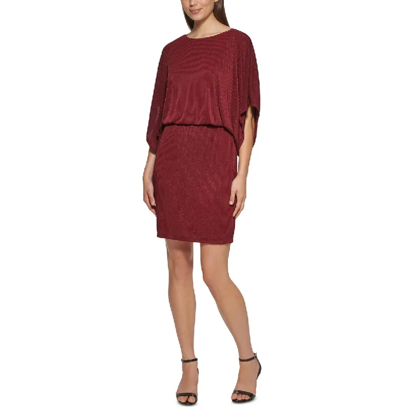 Minimalist Dresses for Simplicity -Jessica Howard Womens Petites Metallic Blouson Sheath Dress