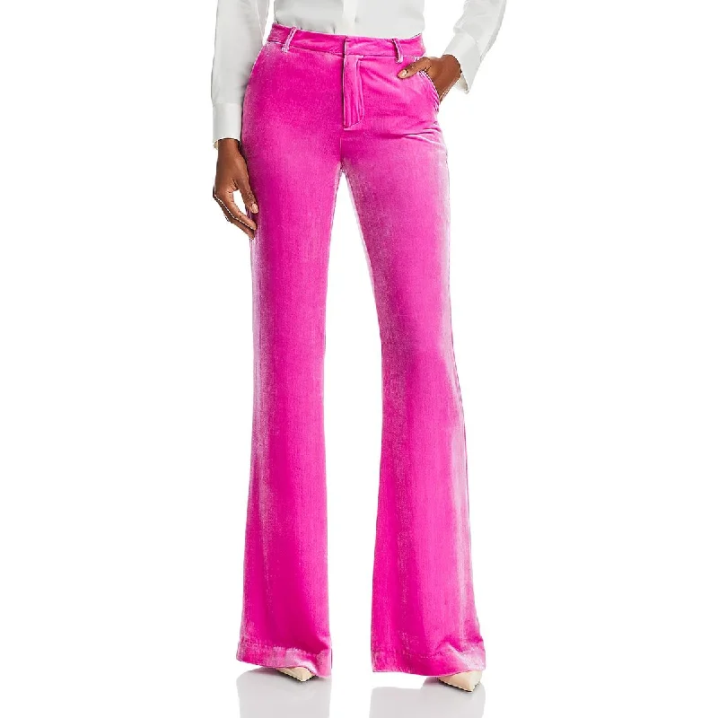 Lightweight tight trousers for men with breathable fabric for summer wear -L'Agence Womens Velvet Flared Trouser Pants