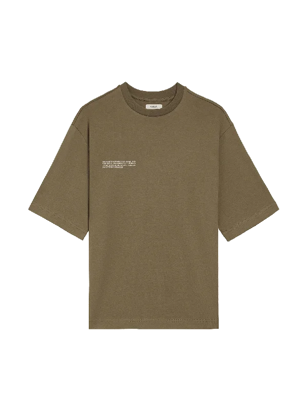 Retro Blouses for Throwback -Mens In Conversion Cotton Boxy T-shirt—carbon brown