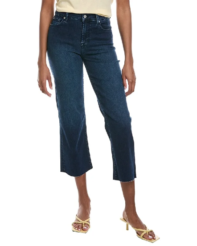 Formal tight trousers for women with sharp crease and sophisticated tailoring -7 For All Mankind Alexa Kaia Cropped Jean