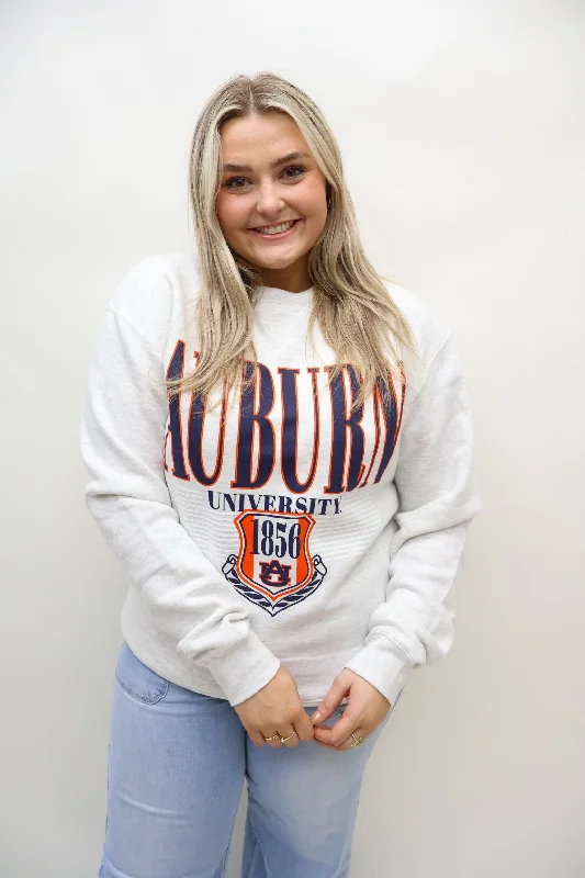 Dress Shirts for Formal Look -Auburn Over Shield Crewneck Sweatshirt