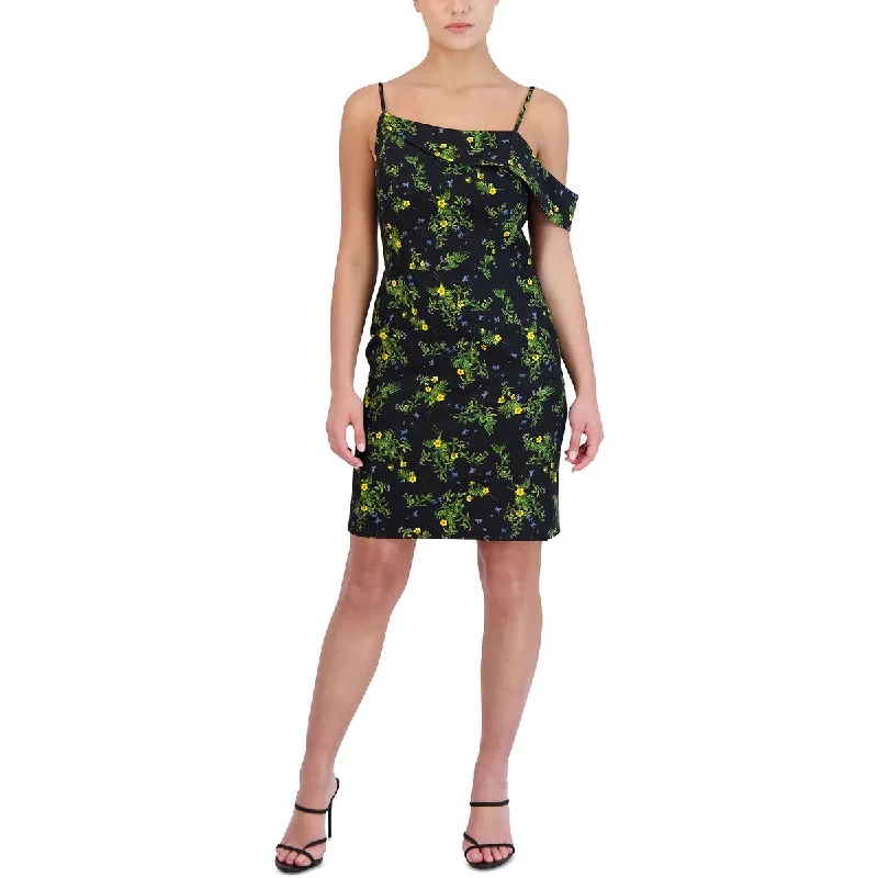 Polyester Dresses for Durable -Laundry by Shelli Segal Womens Floral Print Mini Sheath Dress