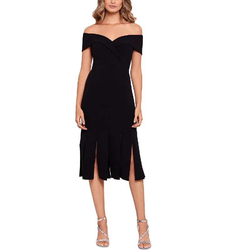 Short Sleeve Party Dress for Casual -Xscape Womens Semi-Formal Midi Cocktail And Party Dress